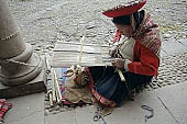 Cusco, traditional textiles weaving